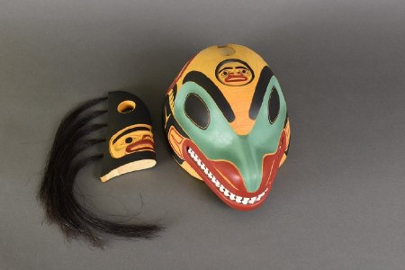 Tlingit War Helmet - fin and helmet
