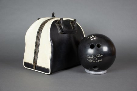 Bowling ball bag and ball