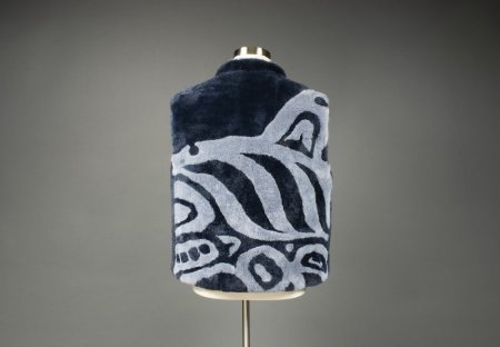 Dyed sea otter fur vest, 