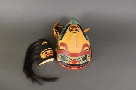 Tlingit War Helmet - fin and helmet